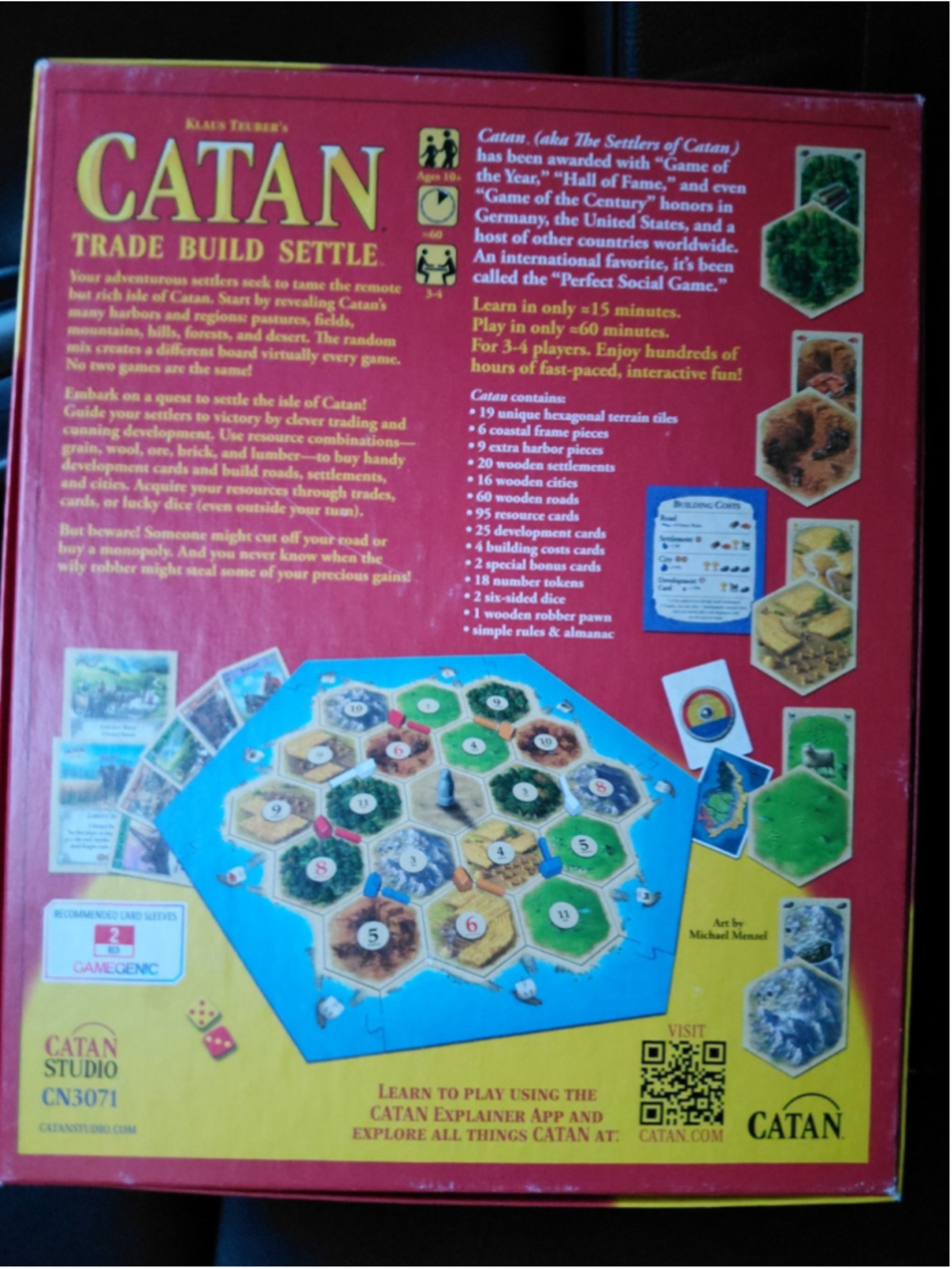 Catan: Trade Build Settle Board Game, Variable Board, 3+ Players, Ages 10+ - Picture 2 of 4